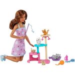 BRB - Puppe und Kätzchen Kratzbaum Set