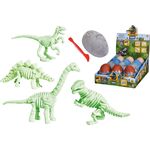 Dino Skelett im Ei Ausgrabung, 4-sort.