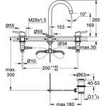 Grohe 3-Loch-Waschtischbatterie CONCETTO DN 15 chr