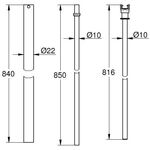 Grohe Ersatzrohr für Duschsysteme -15cm chrom