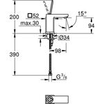 Grohe EH-WTbatt EUROCUBE JOY 1/2Zoll S-Size glatter Körper chr