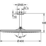 GROHE Kopfbrauseset Rainshower C 400 Deckenauslass 142mm chr