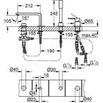 Grohe 4L-EH-Wannenkombi LINEARE su-st