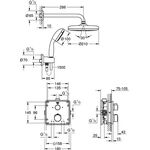 Duschsystem GROHTHERM m Thermostat Kopfbrause rd chr