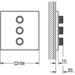 Unterputzventil GROHTHERM SMARTCONTROL eckig 3-fach ha graph gebü