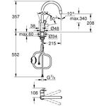 Grohe Einhand-Spültischbatterie BAULOOP 1/2Zoll, hoher Auslauf chrom