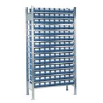 Steckregal H2000xB1000xT300mm Anbauregal 14 Stahlböden 112 x 1