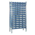 Steckregal H2000xB1000xT400mm Anbauregal 14 Stahlböden 56 x 4,28 x 5