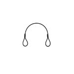 EUROLITE Stahlseil (SC) 400x4mm schwarz ohne Verbinder