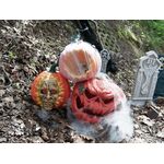 EUROPALMS Halloween Totenkopf-Kürbis, 26cm