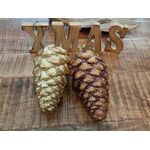 EUROPALMS Tannenzapfenhänger, glitzer, gold, 18cm