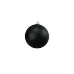 EUROPALMS Dekokugel 10cm, schwarz, glitzer 4x