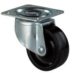 Lenkrolle D.50mm Trgf.40kg m.Platte Ku.schwarz BS ROLLEN