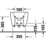 Duravit Wand-Bidet VIU 370x570mm m ÜL m HLB 1 Hahnloch weiß WG