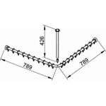 Keuco Brausevorhangstangen-Set PLAN f 4eck-Dusche alu sil-elo
