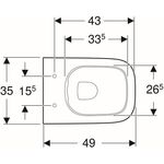 Geberit Wand-Tiefspül-WC SMYLE Square verk. geschlossene Form Rimfree weiß KT