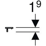 Geberit Möbelgriff iCon 1181x19x33mm weiß matt