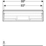 Geberit Waschtischunterschrank iCon 900x247x476mm weiß matt/Griff weiß matt