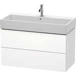 Duravit Waschtischunterbau L-CUBE 984x459mm 2 Schubk we s-matt ES Ah mitte