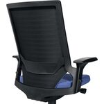 Bürodrehstuhl m.Autosynchrontechnik blau 420-550mm m.Lehnen Trgf.110kg TOPSTAR