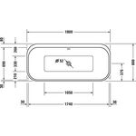 Duravit Whirlwanne HAPPY D.2 PLUS 180x80 we frst Acrylverkleidung grp s-ma