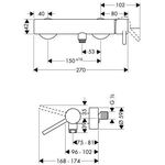 Einhebel-Brausemischer AXOR STARCK DN 15, Aufputz chrom
