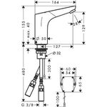 HG Elektronik-Waschtischmischer FOCUS DN 15 m Temp.voreinst. Batt-Betr 6 V chr