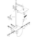 Showerpipe RAINDANCE SELECT E 360 1jet DN 15, EcoSmart Version weiß/chrom