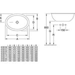V&B Einbauwaschtisch LOOP & FRIENDS mit ÜL 660x470mm we