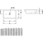 V&B Unterbauwaschtisch LOOP & FRIENDS mit ÜL 615x390mm we C+