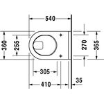 Duravit Wand-WC STARCK 3 flach, 360x540mm weiß WG