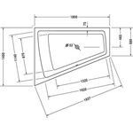 Duravit Badewanne PAIOVA 1800x1400mm, 1 Rückenschräge links weiß