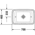 Duravit Aufsatzbecken PURAVIDA + o ÜL HLB 700x465mm geschli o HL weiß
