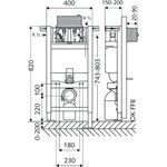 Schell WC-Montagemodul MONTUS 820 C m UP-Spülkasten 15 cm