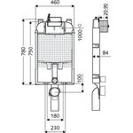 Schell WC-Montagemodul MONTUS C-N 80 Nassbau mit UP-Spülkasten 80mm