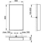 Keuco Lichtspiegel PLAN sil-gebz-elo 460x850x105mm