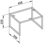 Keuco Bodengestell X-LINE Stahl lackiert, 460x255x360mm cashmere