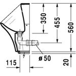 Duravit Elektro-Urinal DURASTYLE 300x340mm Netzans ZL v hi o Fliege we WG