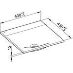 Keuco Keramik-Waschtisch EDITION 11 438x12x438mm o HL-boh we