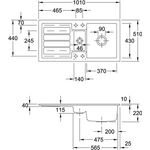 Flavia 60 Spüle 1010 x 510 mm Graphit Ce ramicplus