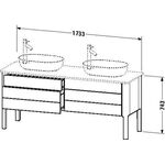 Duravit Waschtischunterbau LUV 743x1783x570mm weiß seidenmatt