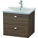 Duravit Waschtischunterbau BRIOSO Griffe chr 561x620x479mm nussbaum dunkel