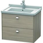 Duravit Waschtischunterbau BRIOSO Griffe chrom 563x670x469mm pine silver