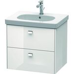 Duravit Waschtischunterbau BRIOSO Griffe chr 563x620x469mm weiß hochglanz