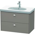 Duravit Waschtischunterbau BRIOSO Griffe chrom 563x820x469mm basalt matt