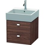 Duravit Waschtischunterbau BRIOSO Griffe chr 442x484x459mm nussbaum dunkel