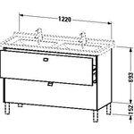 Duravit WT-Unterbau BRIOSO COMPACT Gri Frontfarbe 693x1220x469mm betongr ma