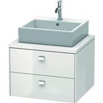 Duravit Konsolenunterschrank BRIOSO Griffe chr 442x620x550mm weiß hochglanz