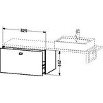 Duravit Konsolenunterschrank BRIOSO Griff chrom 442x820x480mm graphit matt