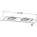 Duravit Konsole DURASTYLE 550x800x100mm betongrau matt
